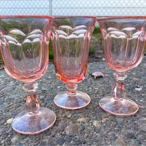 Vintage Lenox " Imperial" Pink Ice Tea Glasses ( set of 3)
